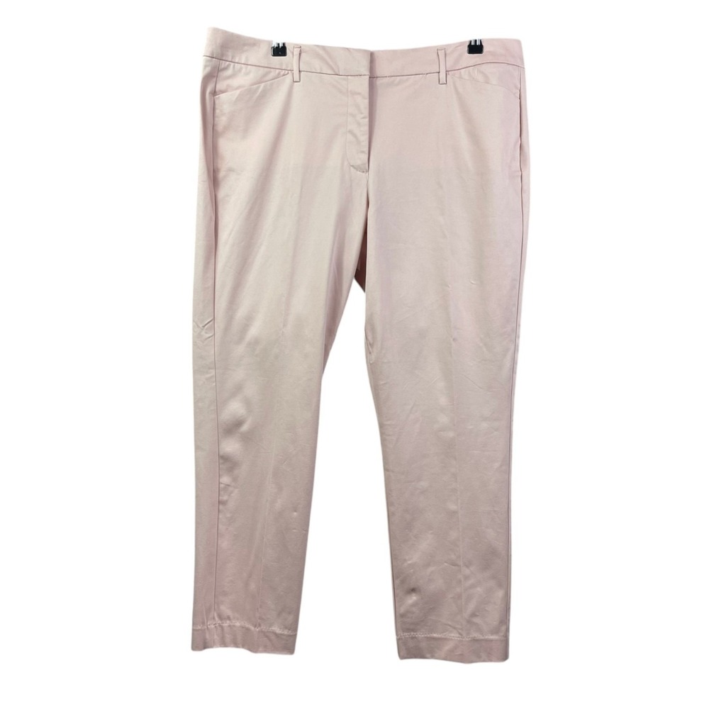 Worthington Ankle Pants Womens 16 Cotton Stretch Pink